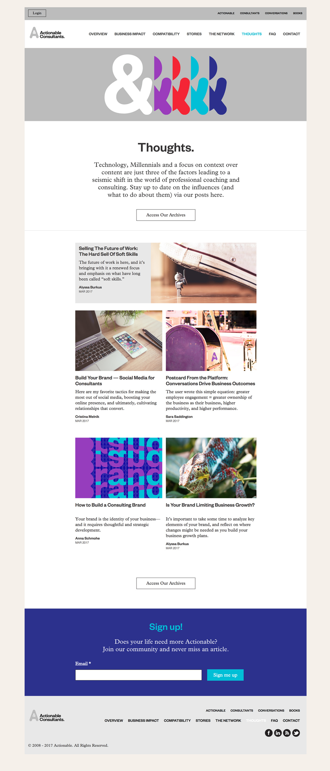 Actionable - Blog Landing