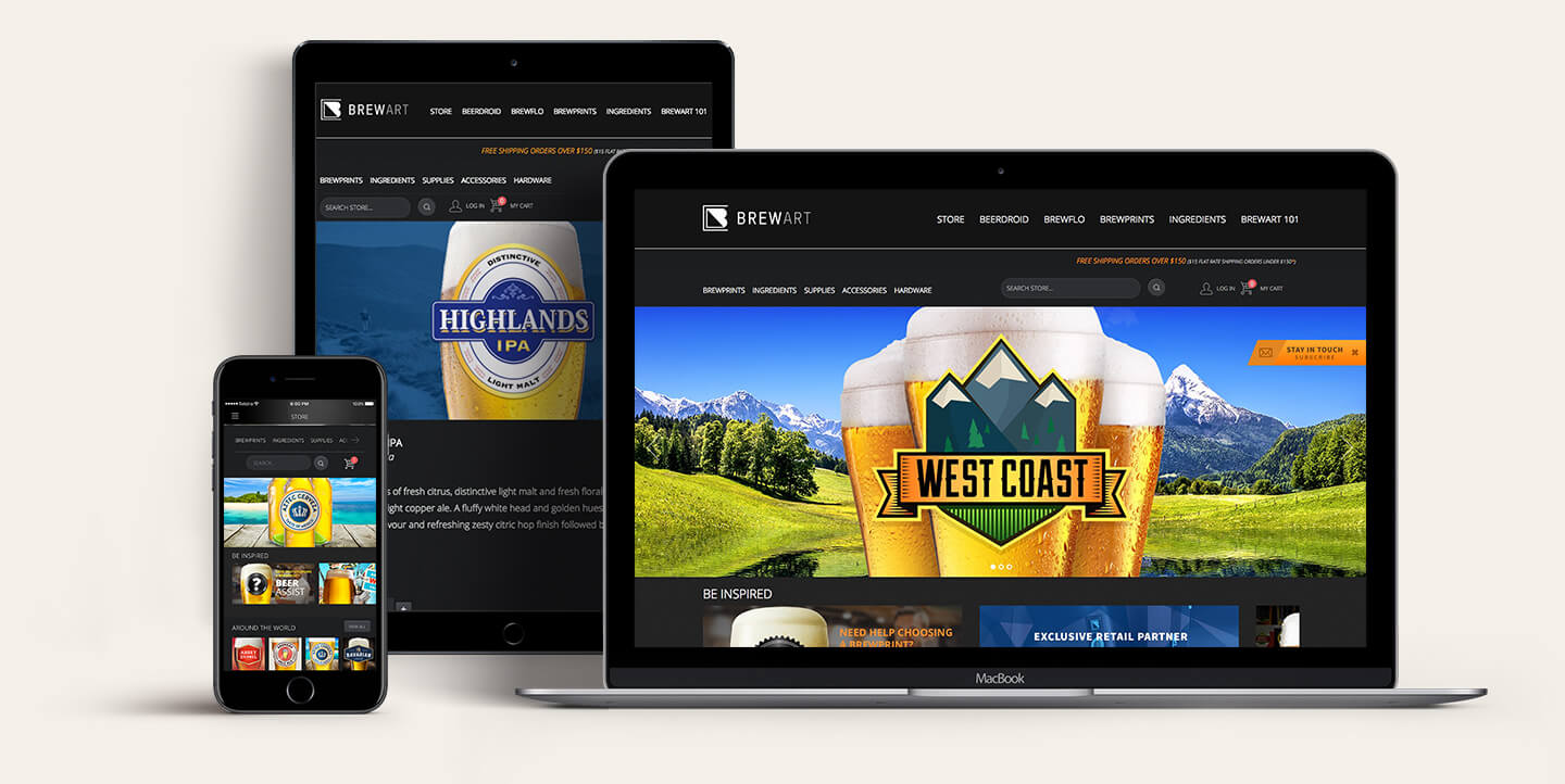 BrewArt - responsive devices