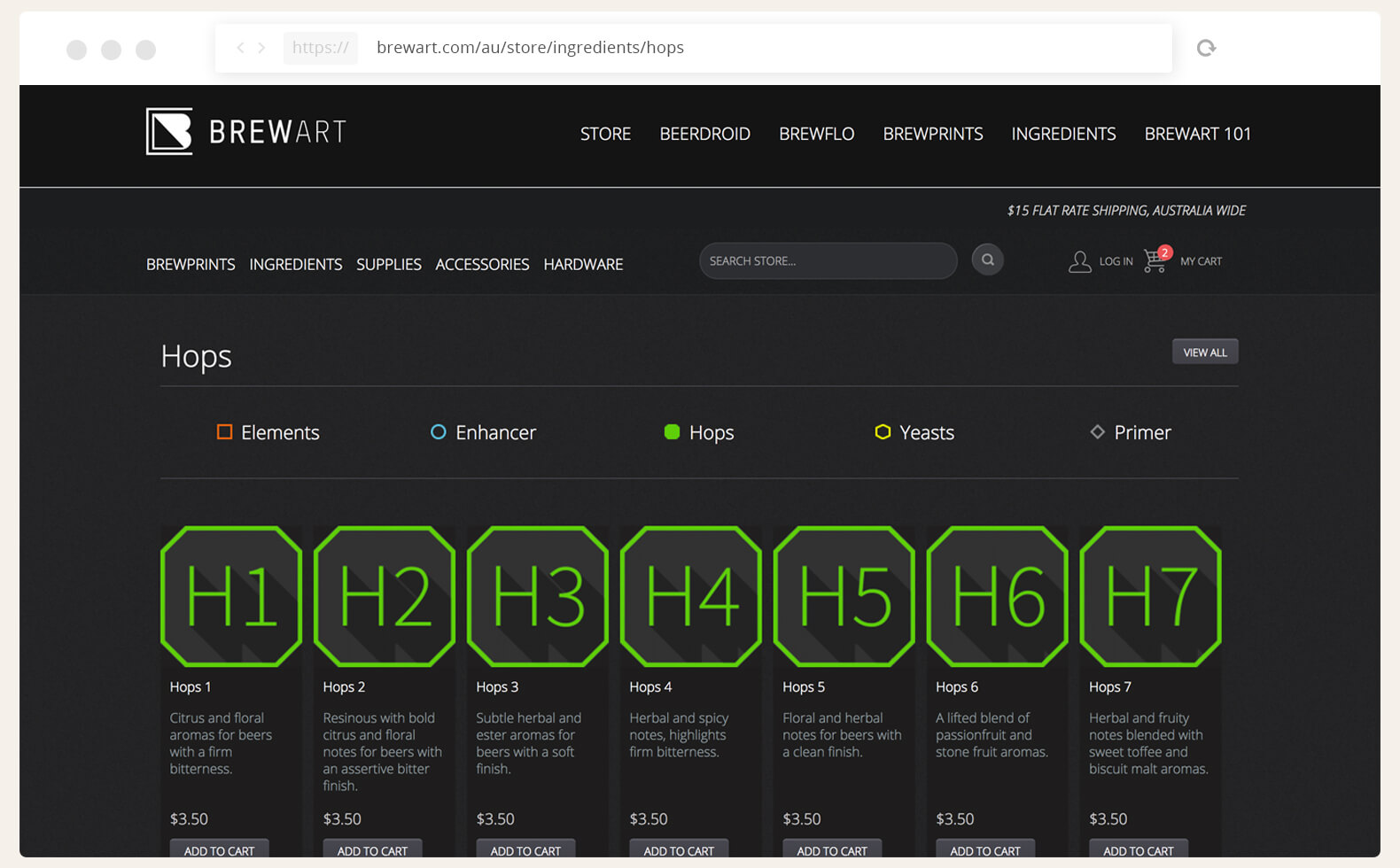 BrewArt - Product listing